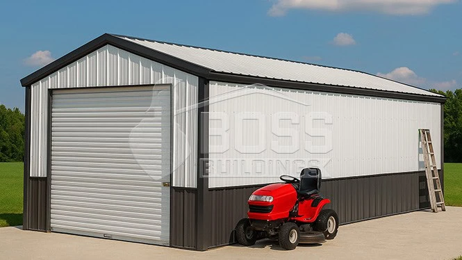 12'x20'x9' Single Car Garage with Vertical Siding