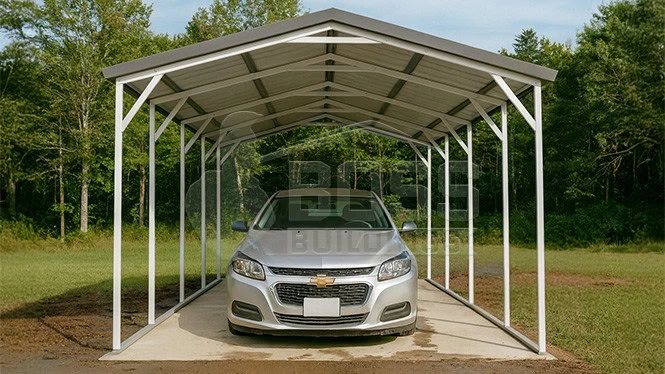 12'x25'x9' Single Car Carport