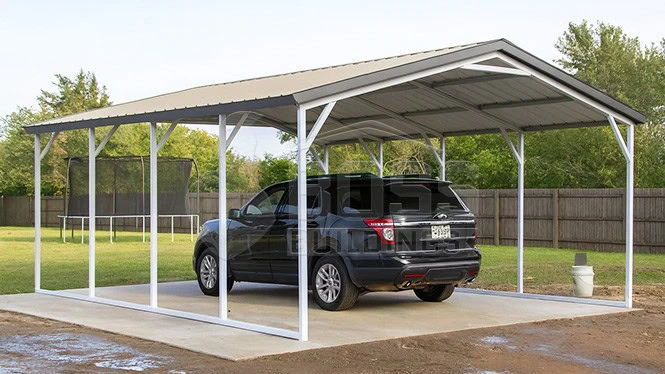 14'x30' Vertical Roof Metal Carport