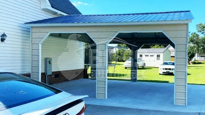 20'x20'x9' Vertical Roof Two Car Carport