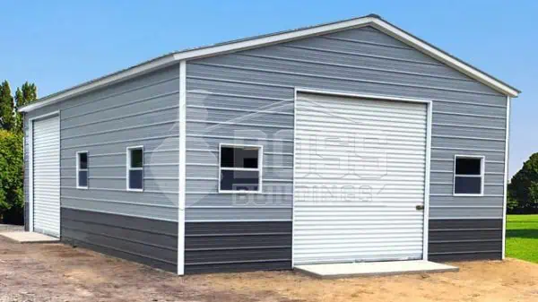 22'x35'x11' Two Tone Metal garage