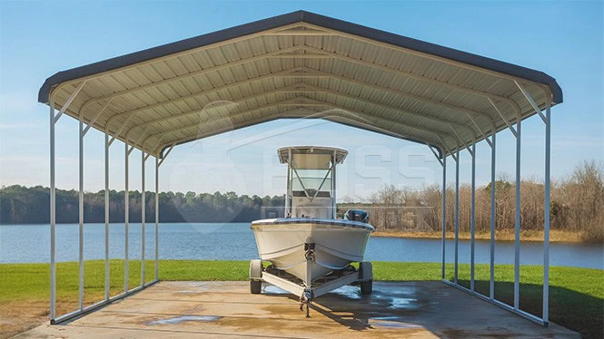 24'x25'x8' Regular Roof Double Carport