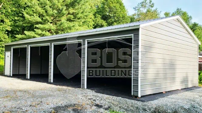 24'x60'x11' Four Car Side Entry Garage