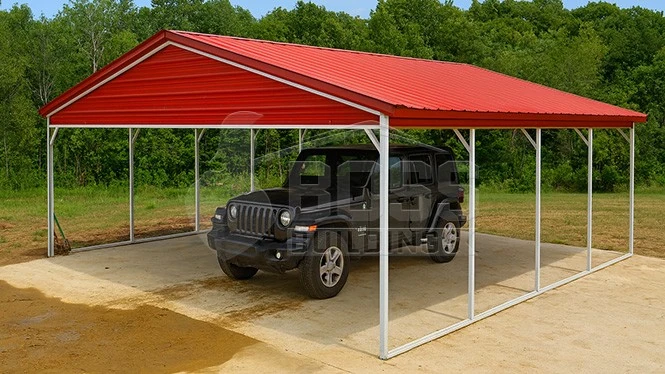 26'x20' Vertical Roof Metal Carport