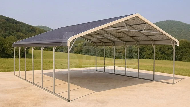 26'x35' Regular Roof 3 Car Carport