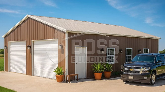 28'x35'x12' Metal Garage