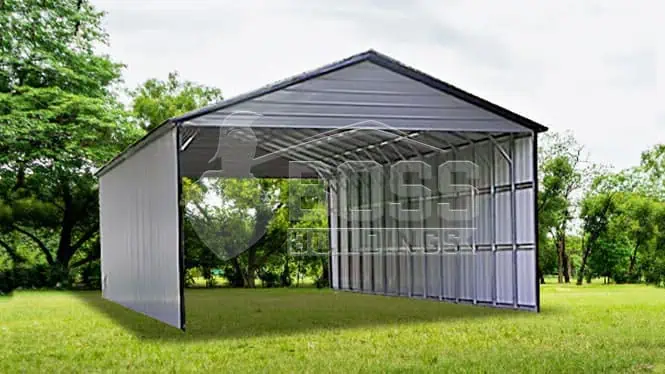 28'x55'x12' Vertical Roof RV Cover with Vertical Sides