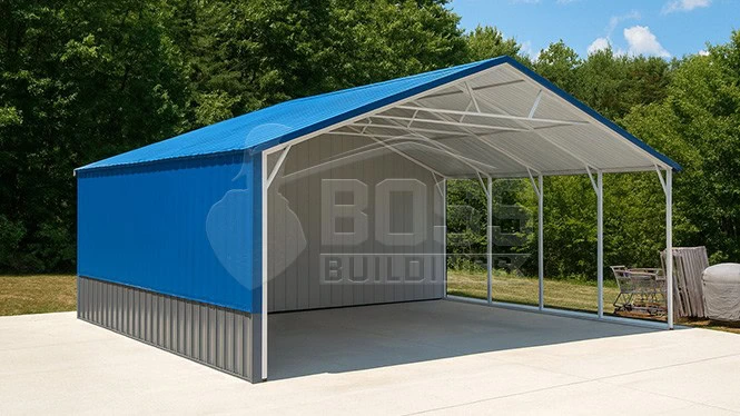 30'x30' Vertical Roof Carport