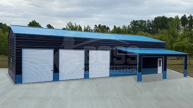 30'x70'x14' Metal Building with 12'x20'x10' Lean-To