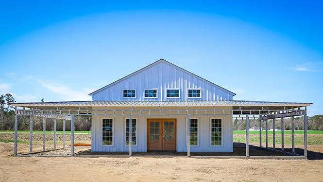 30'x80'x14' Metal Building with Wrap Around Porch