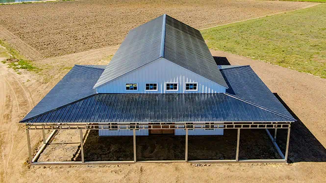 30'x80'x14' Metal Building with Wrap Around Porch