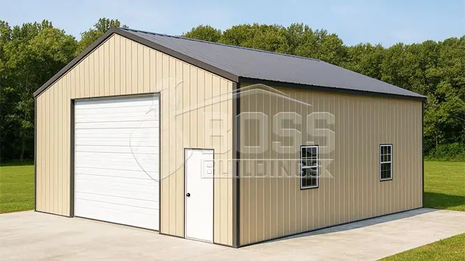 36'x36' Front Entry Metal Building