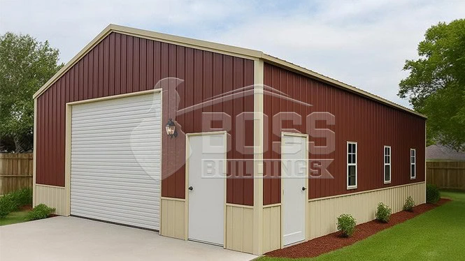 36'x52' Clear Span Metal Workshop