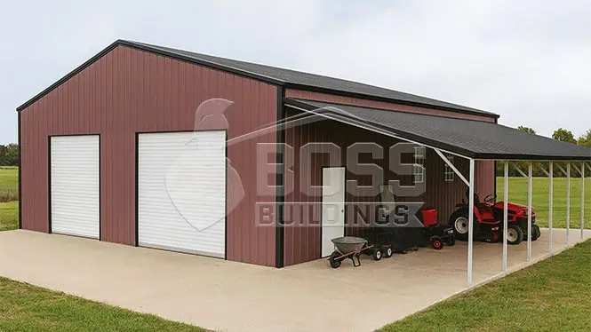 40'x32' Commercial Building with Lean-to