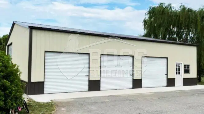 40'x60'x12' All Vertical Metal Garage