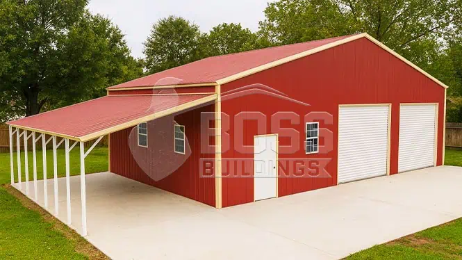 42'x28' Metal Building with Lean-to
