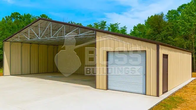 46'x20' Commercial Carport with Storage