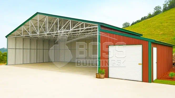 46'x28' Commercial Building with Lean-To