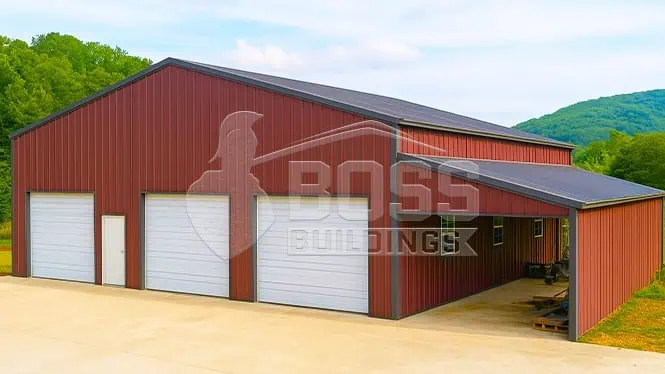 46'x40' Commercial Building with Lean-To