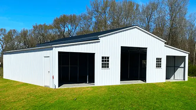 48'x40'x12' Raised Center Barn