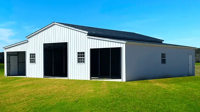 48'x40'x12' Raised Center Barn