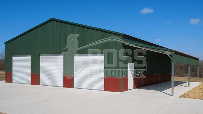 48'x44' Commercial Workshop with Lean-to