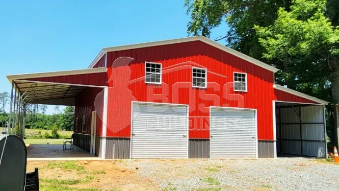 54'x35'x16' Two Toned Metal Barn
