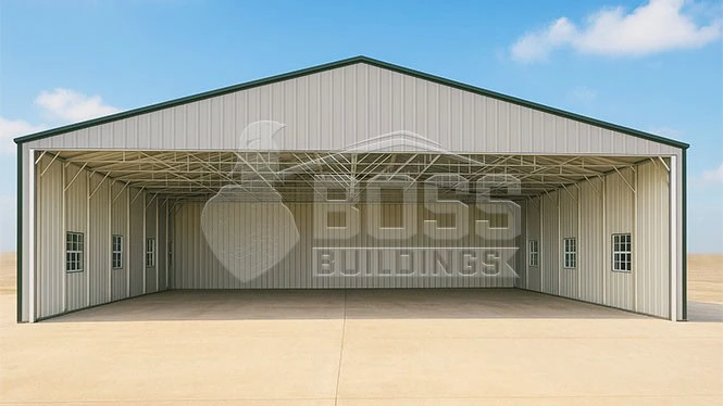 58'x28'x10' Enclosed Clear Span Building