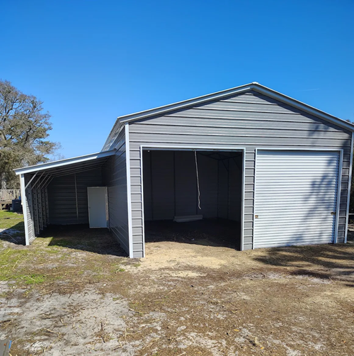Matthew Vann’s Custom 24' x 35' Metal Garage in Brunswick, North Carolina — photo 2