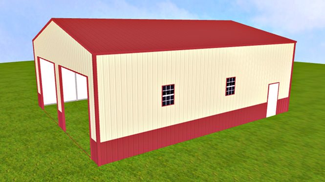 32x40x14 Clear Span Commercial Building