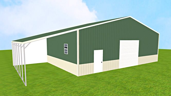 40×24 garage with lean-to