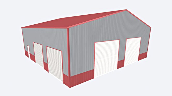 46×44 Two Tone Metal Building