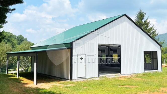 52×40 Metal Building with Lean to
